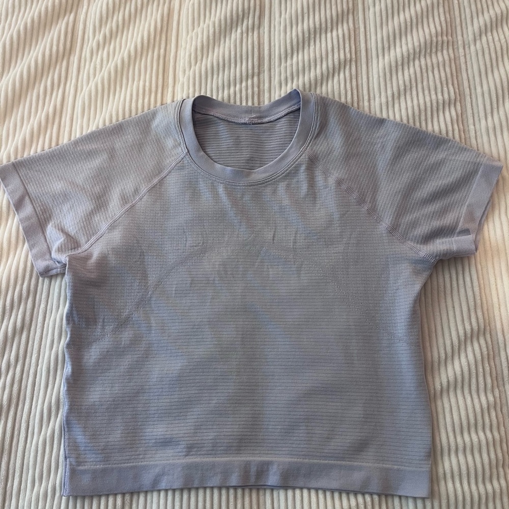 lululemon athletica Light Lavender Ribbed Crop Top